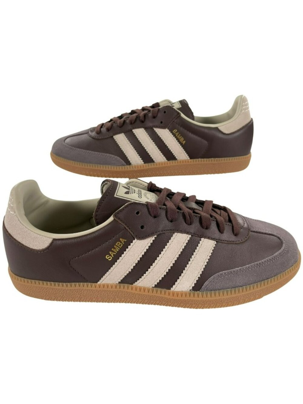 Adidas Samba OG Brown/Putty Leather Athletic Casual Sneakers Men's Size 9.5 NEW